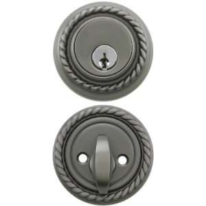   Style Deadbolt Antique Pewter with 2 3/8 Backset.