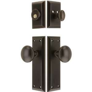   Matching Knobs Keyed Alike in Oil Rubbed Bronze with 2 3/8 Backset