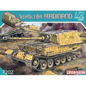  Dragon 1/72 SdKfz 184 Ferdinand Tank Kit Toys & Games