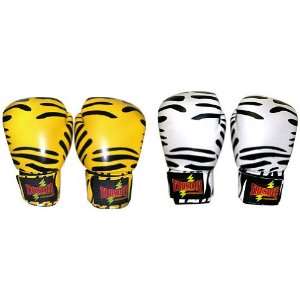  Boxing Training Glove (Leather) Cheetah and Zebra Sports 