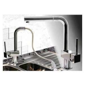  Single Handle Chrome Centerset Pull out Kitchen Faucet 