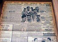 Sandusky OH Newspaper 1926 Boxing Champ Tunney Sharkey  