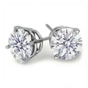   20Ct Round Diamond Solitaire Stud Earrings 18k Gold Certified Jewelry