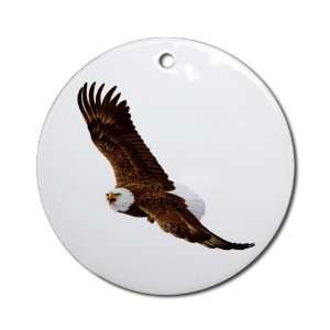  Ornament (Round) Bald Eagle Flying 