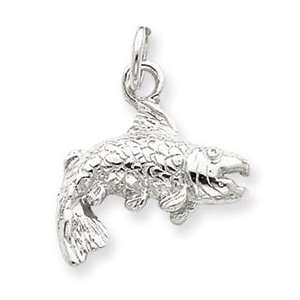  Sterling Silver Fish Charm QC957 Jewelry