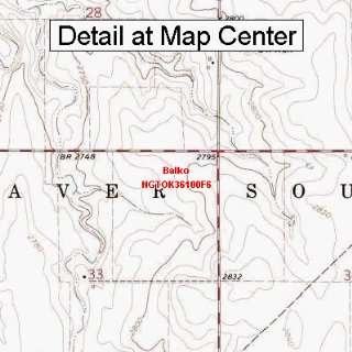  USGS Topographic Quadrangle Map   Balko, Oklahoma (Folded 