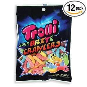 Trolli Sour Brite Crawlers, 5 Ounces Bags (Pack of 12)  