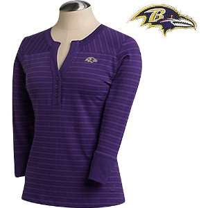 Cutter & Buck Baltimore Ravens Womens 3/4 Sleeve Cheerleader T Shirt 