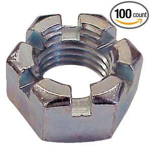 16 18 Coarse Thd., Grade 2 Slotted Hex Nuts (100 Per Package 