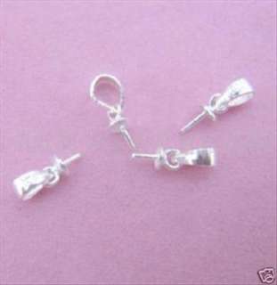 5pcs 925 Sterling Silver Pinch Bail Clip Beads SMG40  