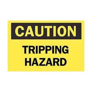  Caution Sign,7 X 10in,bk/yel,trp Hazard   BRADY 