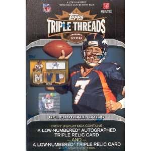 2010 Topps Triple Threads NFL Football Sports Trading Cards Box 