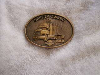 Safety Award Belt Buckle Hurley Mack Truck 3 Year  