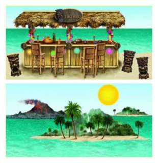 Hawaiian Tropical Party Theme Tiki Bar Scene Props  