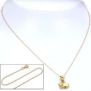  Cat Sleeping Charm 10mm & 18 Chain 14k Gold Jewelry