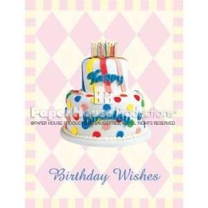  White Birthday Cake Magnet Card Arts, Crafts & Sewing