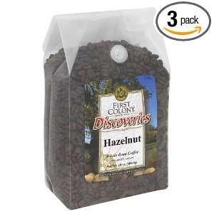 First Colony Discoveries Hazelnut, Whole Bean Coffee, 1.5 Pound Bags 