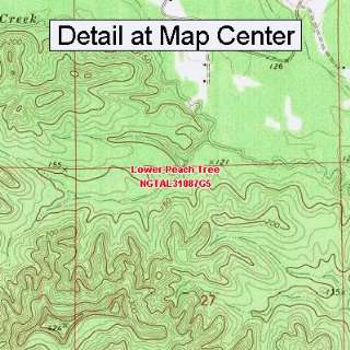 USGS Topographic Quadrangle Map   Lower Peach Tree, Alabama (Folded 