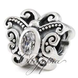 Clear CZ Butterfly Chiyopia Pandora Chamilia Troll Compatible Beads