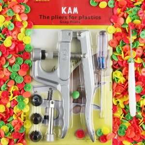  Tool + 200 Sets KAM Plastic/Resin Snaps for Diapers/Bibs/Cloth/PUL 