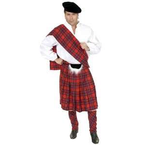  Red Scottish Kilt Plus Size Costume Toys & Games