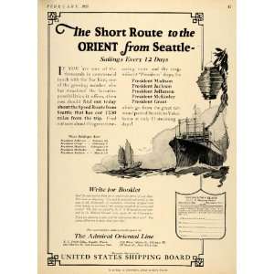   Line Cruise Ship Route Travel   Original Print Ad