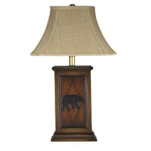 Bear Creek Rectangle Table Lamp w/ black accent