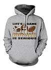Life Is A Game Football Is Serious Exercise Fan Player Trendy Cool 
