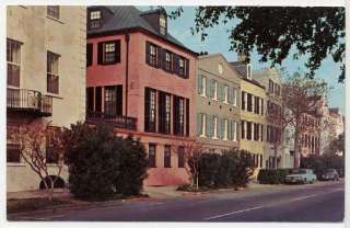 Charleston SC Postcard RAINBOW ROW Street View  