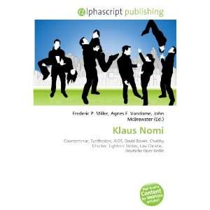  Klaus Nomi (9786132741882) Books