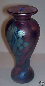 Brian Maytum Art Glass Perfume Bottle Aurora Borealis  