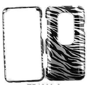  HTC EVO 3D Trans Design Zebra Silver Black Snap on Case 