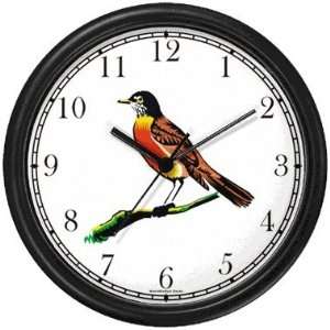  Robin (Red Breast) Bird Animal Wall Clock by WatchBuddy 