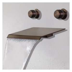    rubbed Bronze Waterfall Widespread Bathtub Faucet