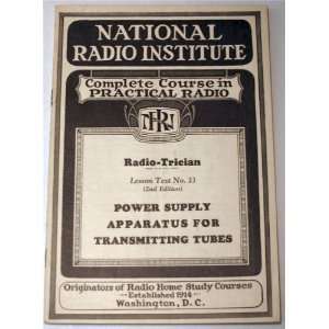 Power Supply Apparatus For Transmitting Tubes (Radio Tricians 