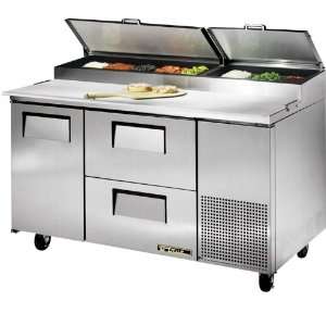  True TPP 60D 2 60in Pizza Prep Table w/ 2 Drawers