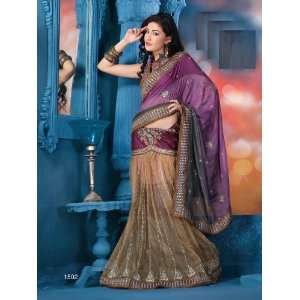 Designer Bollywood Style Shimmer Net Fabric Saree with Sequins Work 