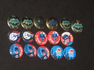70. Batman Vintage 1960’s Pinback Pin Button Group (23) 1966  