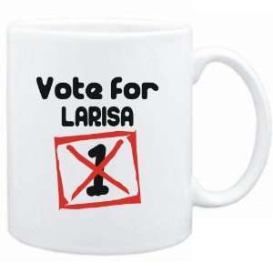  Mug White  Vote for Larisa  Female Names Sports 