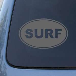 SURF EURO OVAL   Surfing   Vinyl Car Decal Sticker #1748  Vinyl Color 