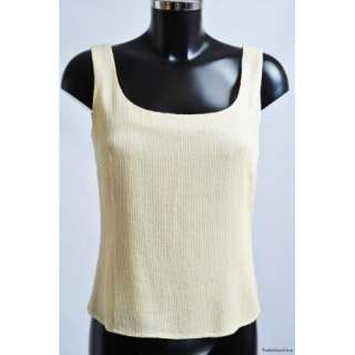 AKRIS Cream Sequin Sleeveless Evening Top UK12 D38 US8  