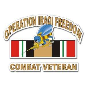 Seabee Iraqi Freedom Combat Veteran Operation Iraqi Freedom OIF Decal 