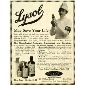   Antiseptic Lehn Fink NY WWI   Original Print Ad