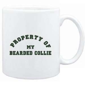    Mug White  PROPERTY OF MY Bearded Collie  Dogs