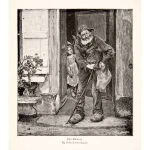  1892 Wood Engraving (Photoxylograph) Bastien Lepage Beggar 