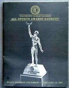 Touchdown Club Columbus Program 1987   Rocky Bleier +++  
