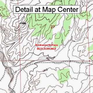  USGS Topographic Quadrangle Map   Beckwourth Pass 