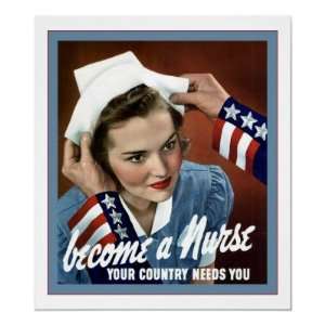  Become A Nurse Vintage Nurse Posters