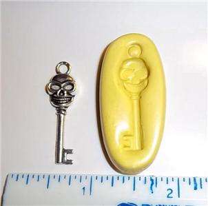 Skull Key Flexible Push Mold For Resin Or Clay   Candy Food Safe 