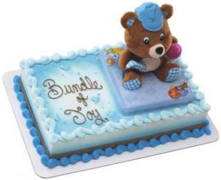 Baby Showers Baby Boy Bear Plush Cake Set ~ Create Your Own Cake 